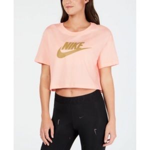 Peach and Gold NIKE Crop Top